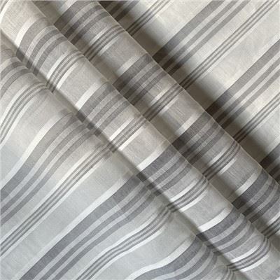 Gray Yarn-dyed Silk Cotton Fabric